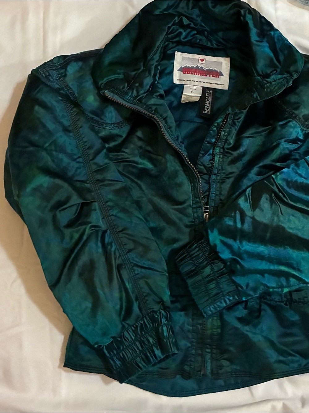 80’s Obermeyer Ladies Ski Jacket - Teal with Blue Accents